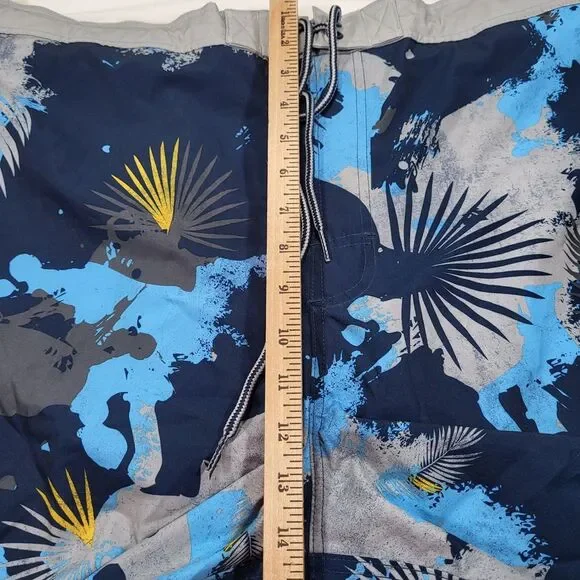 George At The Knee Men's 2XL Blue Board Swim Trunks Shorts UPF 50+ Stretch‎ - Picture 6 of 11